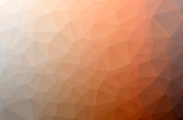 Illustration of abstract Brown, Orange horizontal low poly background. Beautiful polygon design pattern.