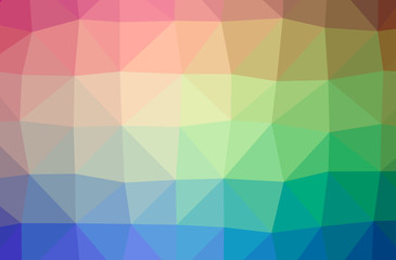 Obraz premium Illustration of abstract Blue, Green, Red And Yellow horizontal low poly background. Beautiful polygon design pattern.
