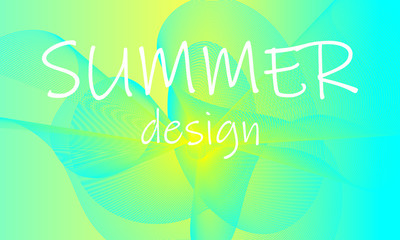 Summer background abstract. Flow shapes design.