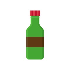 Plastic bottle vector illustration, flat style icon