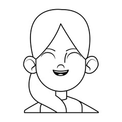 Obraz premium little kid avatar profile picture black and white