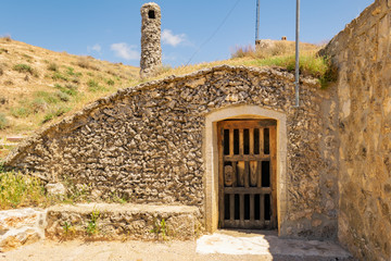 Traditional underground cellar in Spain (Baltanas, Castilla y Leon)
