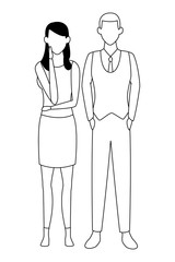 love couple cartoon black and white