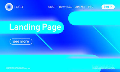 Website landing page. Material design.