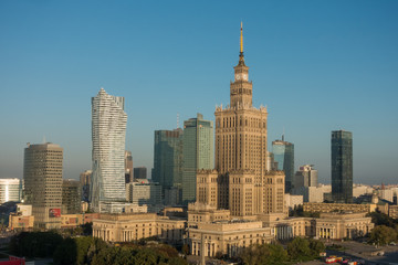 Fototapeta na wymiar Warsaw city center