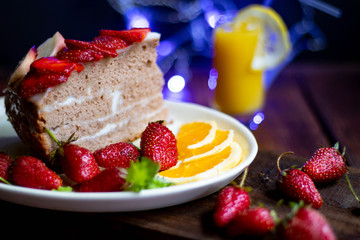 cake with fruits