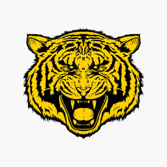 Hand Drawn Tiger Head Vector