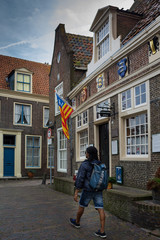 Obraz premium Dutch village with person