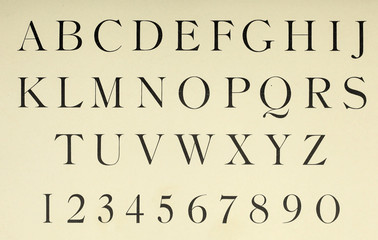 Vintage font.