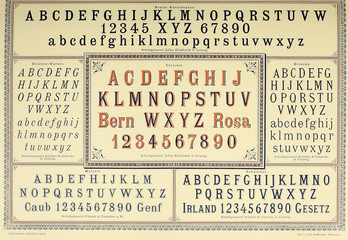 Vintage font.