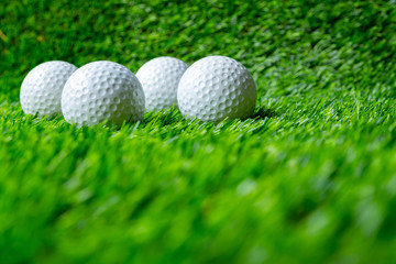 Golf ball on grass