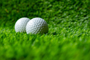 Golf ball on grass