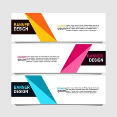 banner design with three choices of color variations,can be use for, landing page, website, mobile app, poster, flyer, coupon, gift card, smartphone template, web design