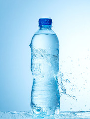 close up of water bottle