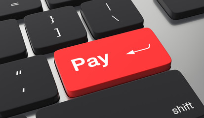 Pay online concept