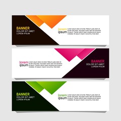 Naklejka premium banner design with three choices of color variations,can be use for, landing page, website, mobile app, poster, flyer, coupon, gift card, smartphone template, web design