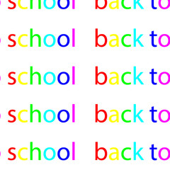 Back to school colorful typographic seamless pattern design template