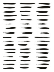 Calligraphy Paint Thin Brush Lines High Detail Abstract Vector Background Set 137