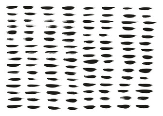 Calligraphy Paint Thin Brush Lines High Detail Abstract Vector Background Set 112