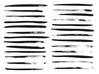 Calligraphy Paint Thin Brush Lines High Detail Abstract Vector Background Set 82