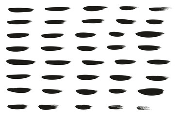 Calligraphy Paint Thin Brush Lines High Detail Abstract Vector Background Set 80