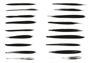 Calligraphy Paint Thin Brush Lines High Detail Abstract Vector Background Set 54