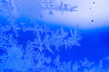 Frost pattern on the window.