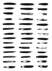 Calligraphy Paint Thin Brush Lines High Detail Abstract Vector Background Set 18