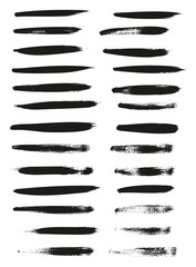 Calligraphy Paint Thin Brush Lines High Detail Abstract Vector Background Set 16