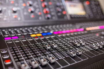 Obraz na płótnie Canvas sound mixer console