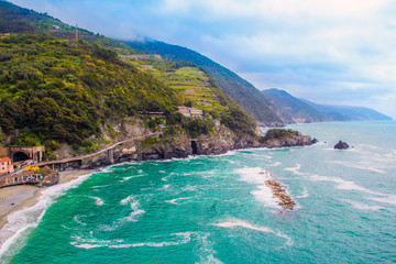 Monterosso al Mare, a village in the Cinque Terre, italy