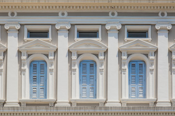 Obraz premium southeast aisa historic building facade detail