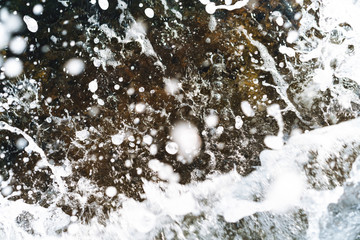 Closeup photo of a sea water