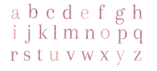 Watercolor alphabet set