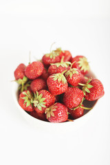 healthy food, strawberries on a white background, food for vegetarians and vegans, ecological products