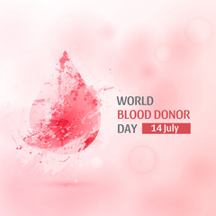 Vector World blood donor day - June 14. poster