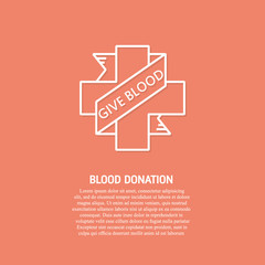World blood donor day concept with cross and blood drop
