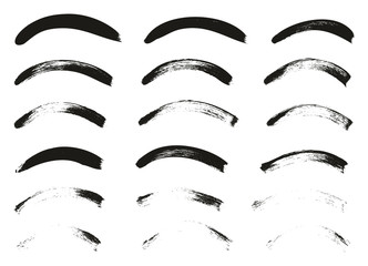 Calligraphy Paint Thin Brush Lines Curved High Detail Abstract Vector Background Set 48