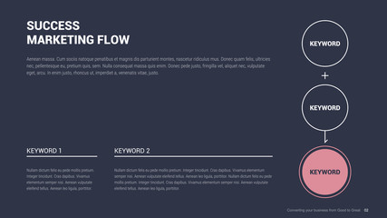 Flat business presentation brochure vector slide template with awesome layout vector color diagrams