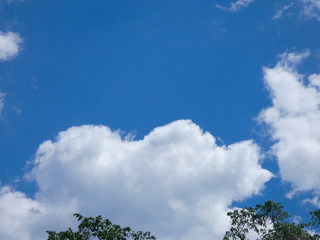Nubes sobre Cielo azul, fotografía realizada en primavera