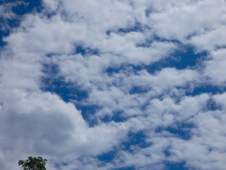 Nubes sobre Cielo azul, fotografía realizada en primavera
