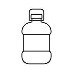 Plastic bottle vector illustration, line style icon