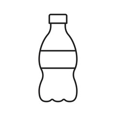Plastic bottle vector illustration, line style icon