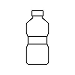 Plastic bottle vector illustration, line style icon