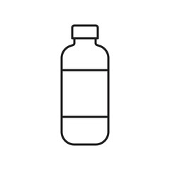 Plastic bottle vector illustration, line style icon