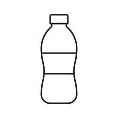 Plastic bottle vector illustration, line style icon
