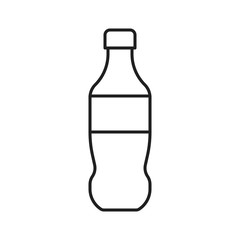 Plastic bottle vector illustration, line style icon