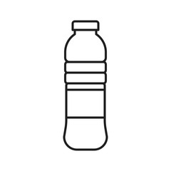 Plastic bottle vector illustration, line style icon