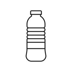 Plastic bottle vector illustration, line style icon