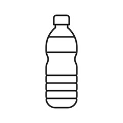 Plastic bottle vector illustration, line style icon